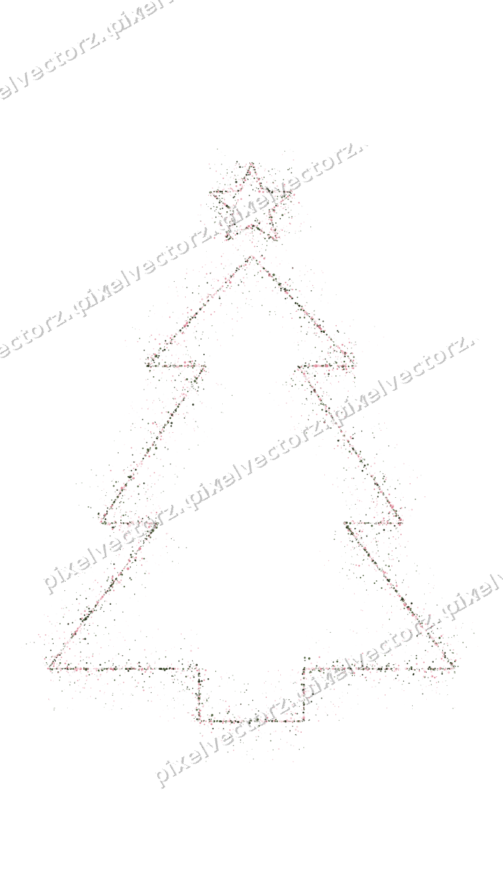 Nahtloser Glitzer-Weihnachtsbaum in Rosa auf transparentem Grund