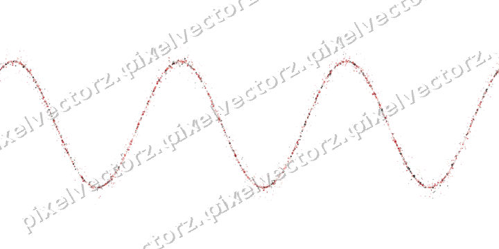 Nahtlose Glitzerwelle in Rot auf transparentem Grund