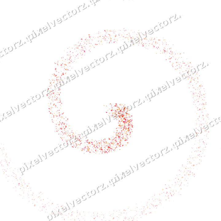 Nahtlose Glitzerspirale in Rot und Orange auf transparentem Grund