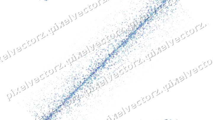 Nahtloses Glitzerband aus Ringen in Blau auf transparentem Grund