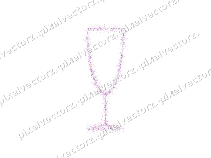 Nahtloses Glitzer-Sektglas in Magenta auf transparentem Grund