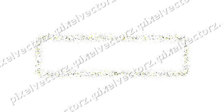 Nahtloser Glitzerrahmen aus Punkten in Gelb auf transparentem Grund