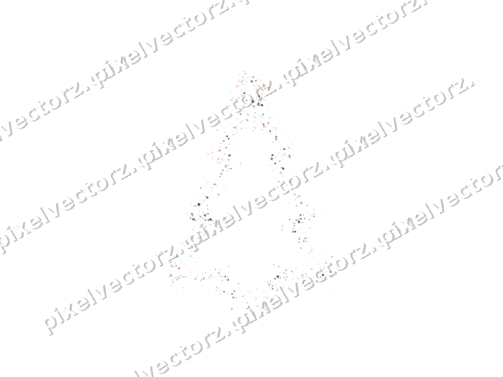 Nahtloser Glitzer-Weihnachtsbaum in Dunkelgrün auf transparentem Grund