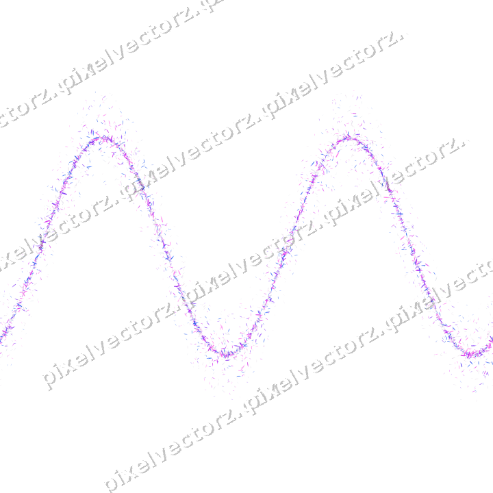 Nahtlose Glitzerwelle aus Splittern in Violett auf transparentem Grund