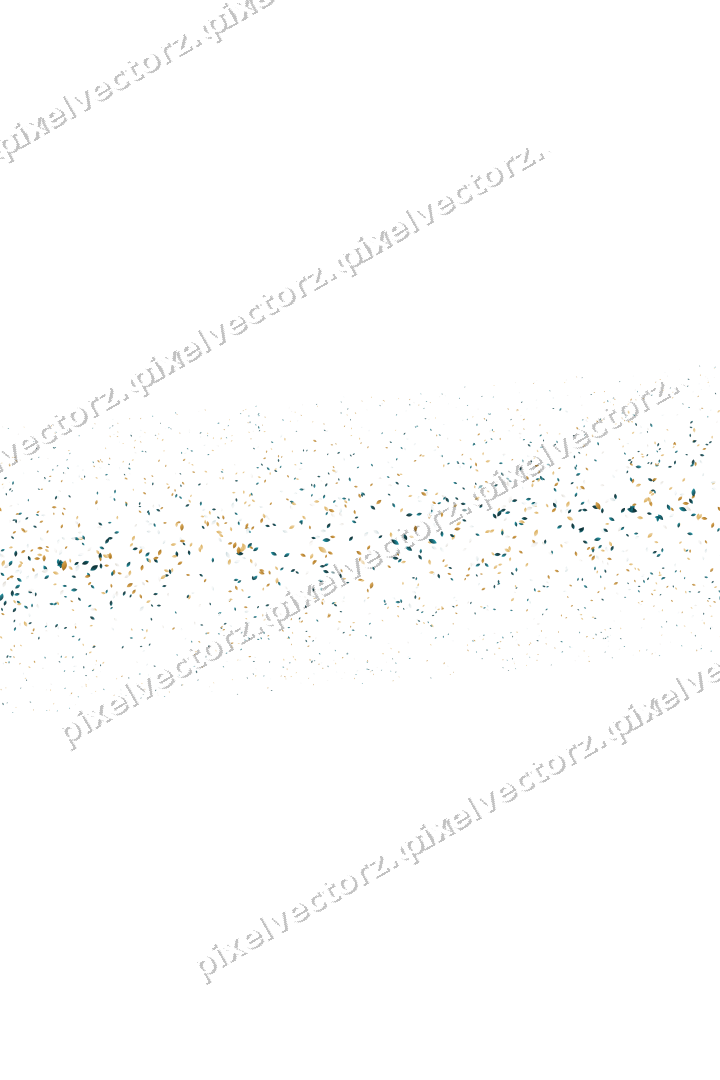 Nahtloses Glitzerband aus Tropfen in Bernstein auf transparentem Grund