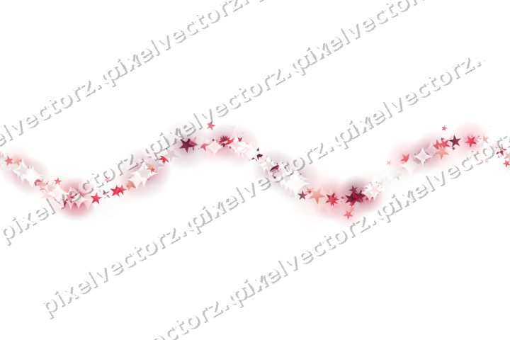 Nahtlose Glitzerwelle aus Sternen in Rosa auf transparentem Grund