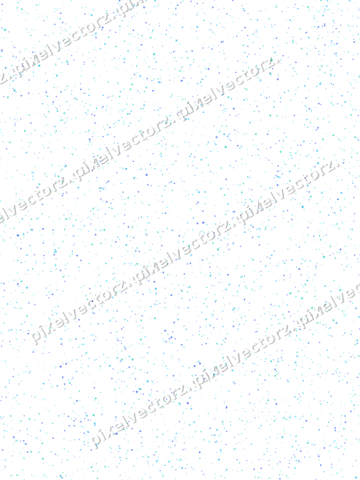 Nahtlose Glitzerstreuung aus Blüten in Türkis auf transparentem Grund
