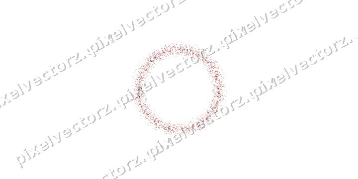Nahtloser Glitzerkranz aus Sternen in Rot auf transparentem Grund