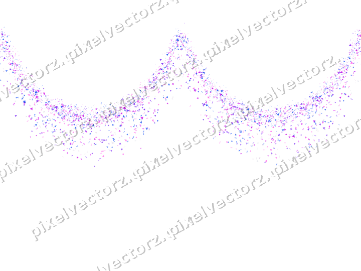 Nahtlose Glitzergirlande in Violett und Blau auf transparentem Grund