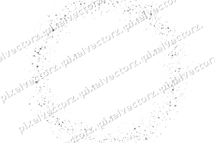 Nahtloser Glitzerkranz aus Blüten und Punkten auf transparentem Grund