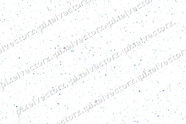 Nahtlose Glitzerstreuung aus Punkten in Blau auf transparentem Grund