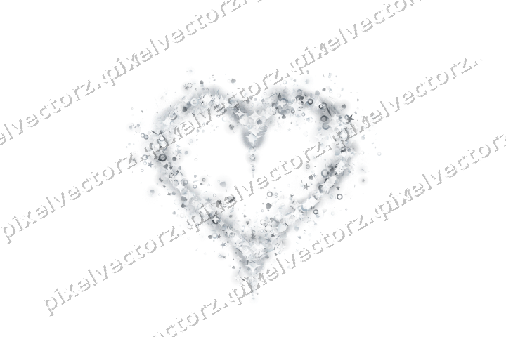 Nahtloses Glitzerherz aus Sternen und Herzen auf transparentem Grund