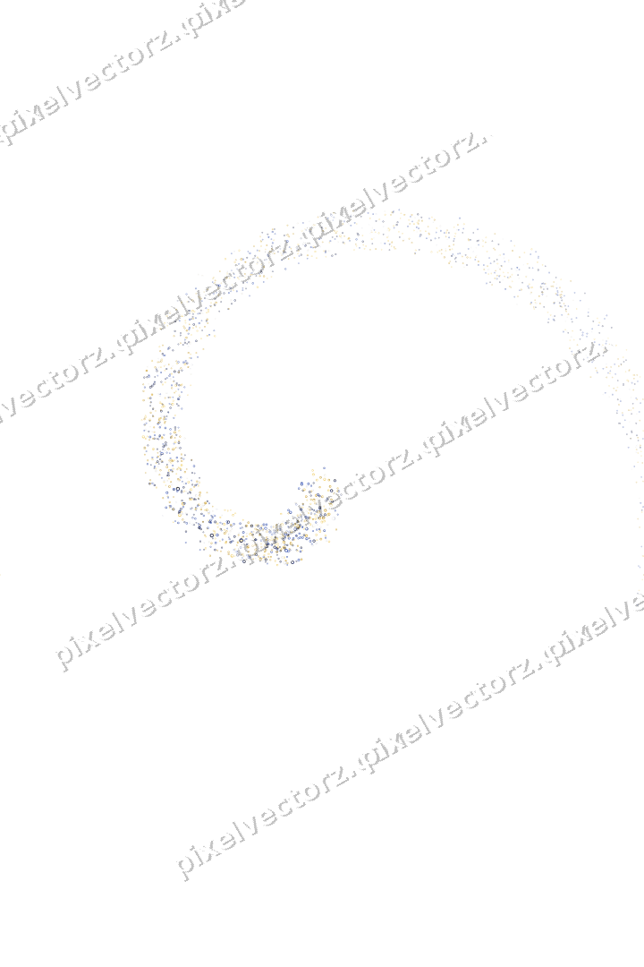 Nahtlose Glitzerspirale aus Ringen auf transparentem Grund