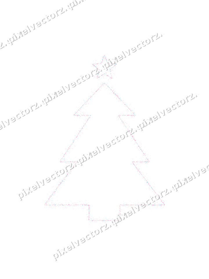 Nahtloser Glitzer-Weihnachtsbaum in Rosa auf transparentem Grund