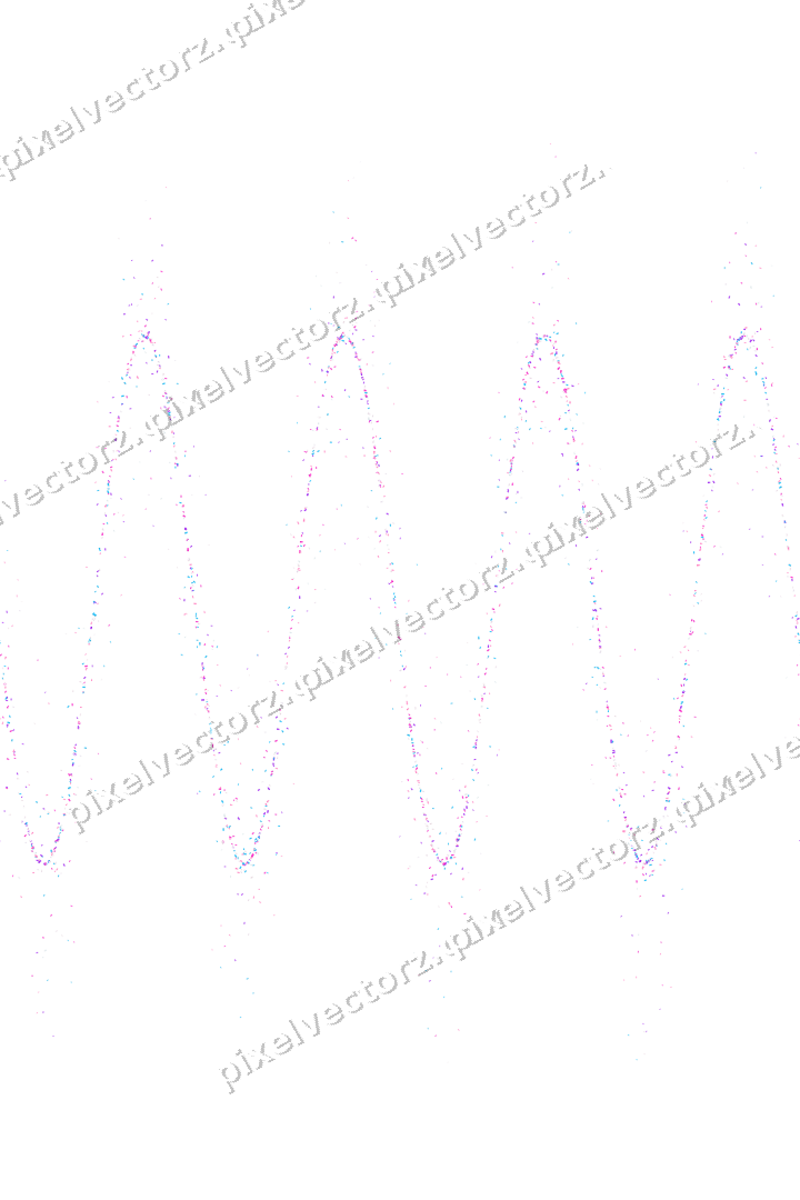 Nahtlose Glitzerwelle aus Konfetti in Magenta auf transparentem Grund