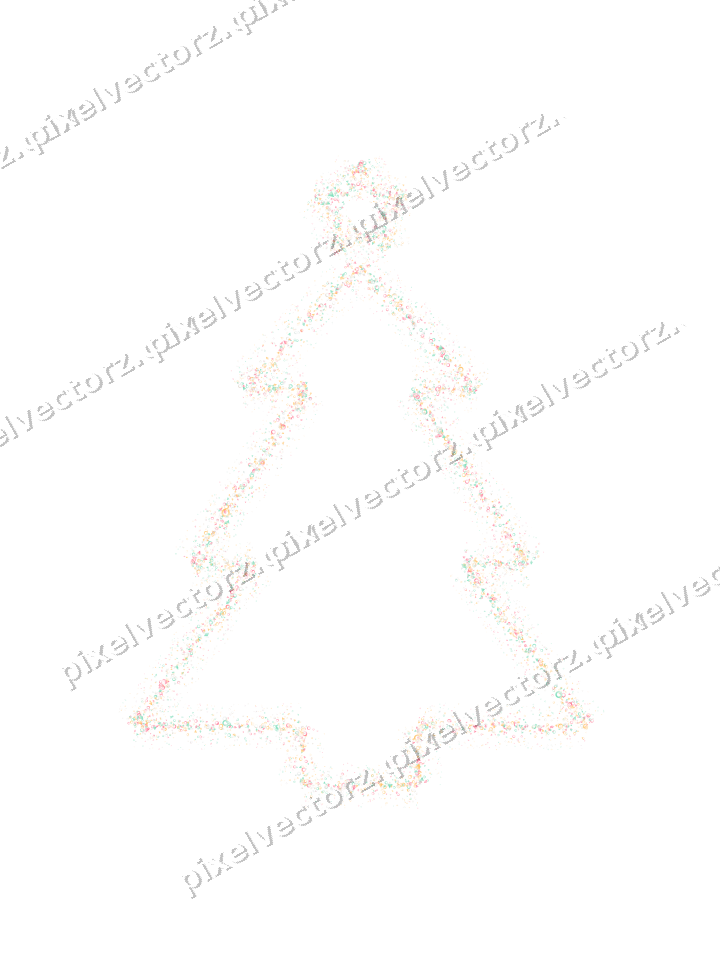 Nahtloser Glitzer-Weihnachtsbaum in Blassrosa auf transparentem Grund