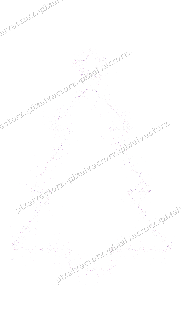 Nahtloser Glitzer-Weihnachtsbaum in Magenta auf transparentem Grund