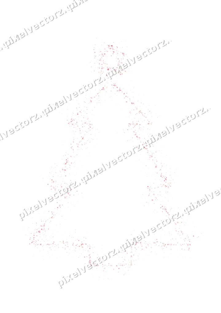 Nahtloser Glitzer-Weihnachtsbaum in Blassrosa auf transparentem Grund