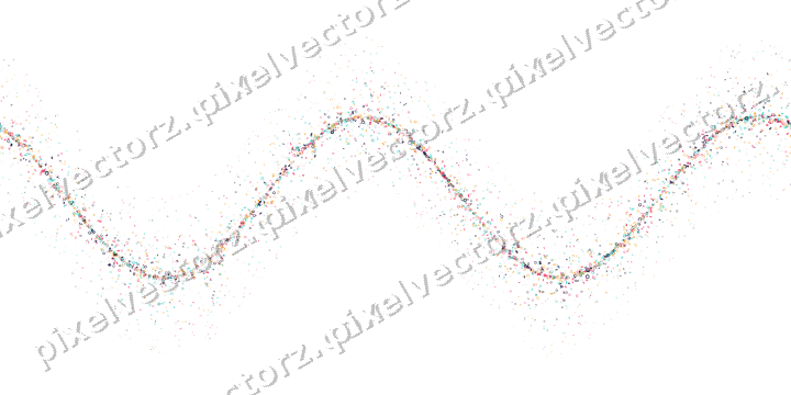 Nahtlose Glitzerwelle in Rosa und Bernstein auf transparentem Grund