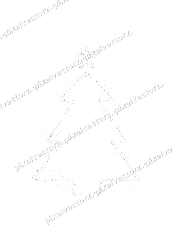 Nahtloser Glitzer-Weihnachtsbaum in Orange auf transparentem Grund