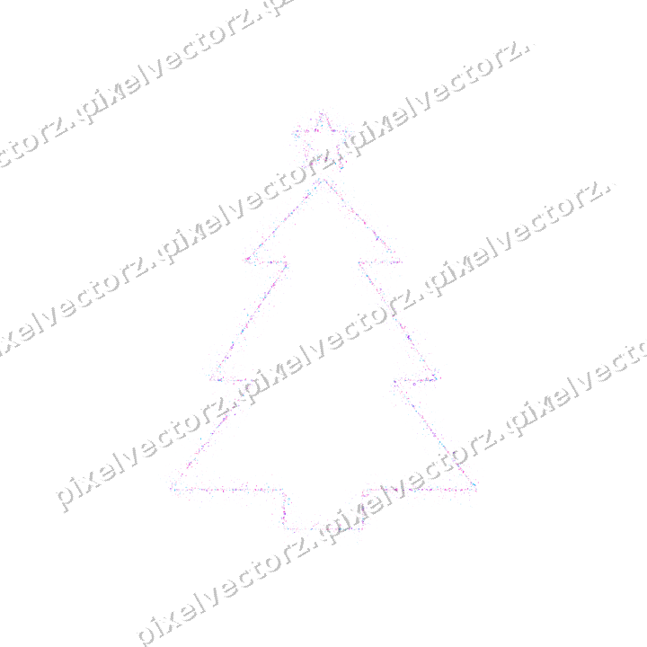 Nahtloser Glitzer-Weihnachtsbaum in Magenta auf transparentem Grund