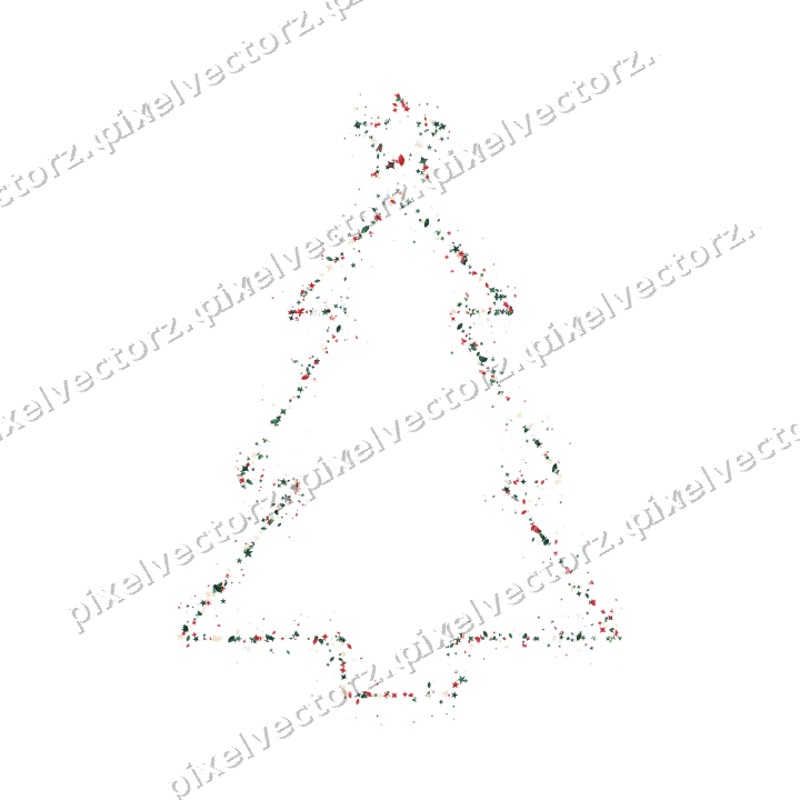 Nahtloser Glitzer-Weihnachtsbaum in Dunkelgrün auf transparentem Grund