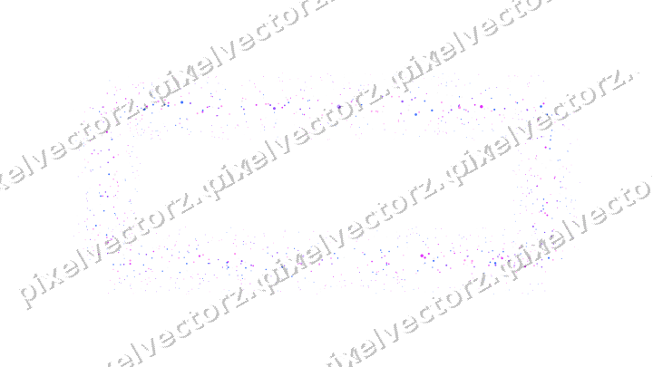 Nahtloser Glitzerrahmen aus Punkten in Violett auf transparentem Grund