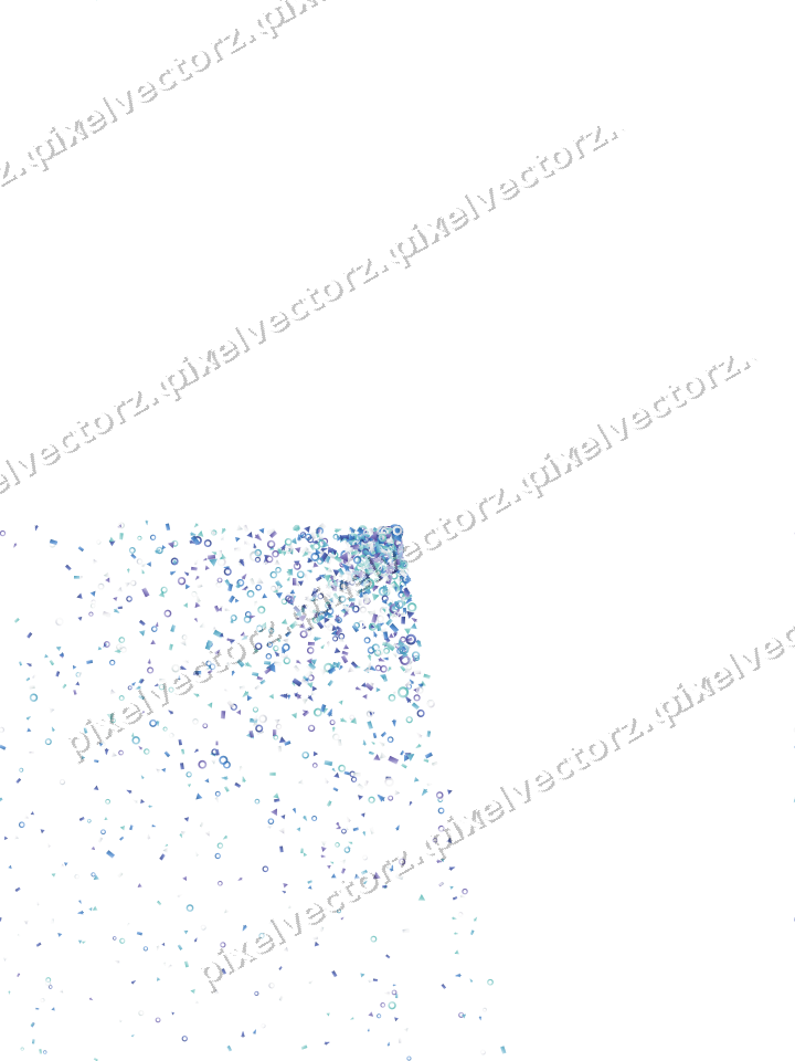 Nahtloser Glitzerfächer in Blau und Türkis auf transparentem Grund