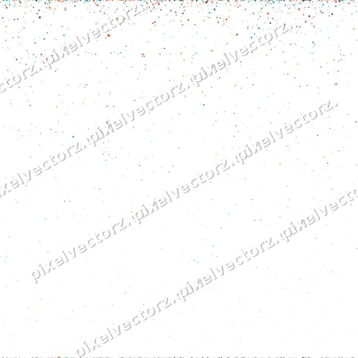 Nahtloser Glitzerregen aus Sternen und Blüten auf transparentem Grund