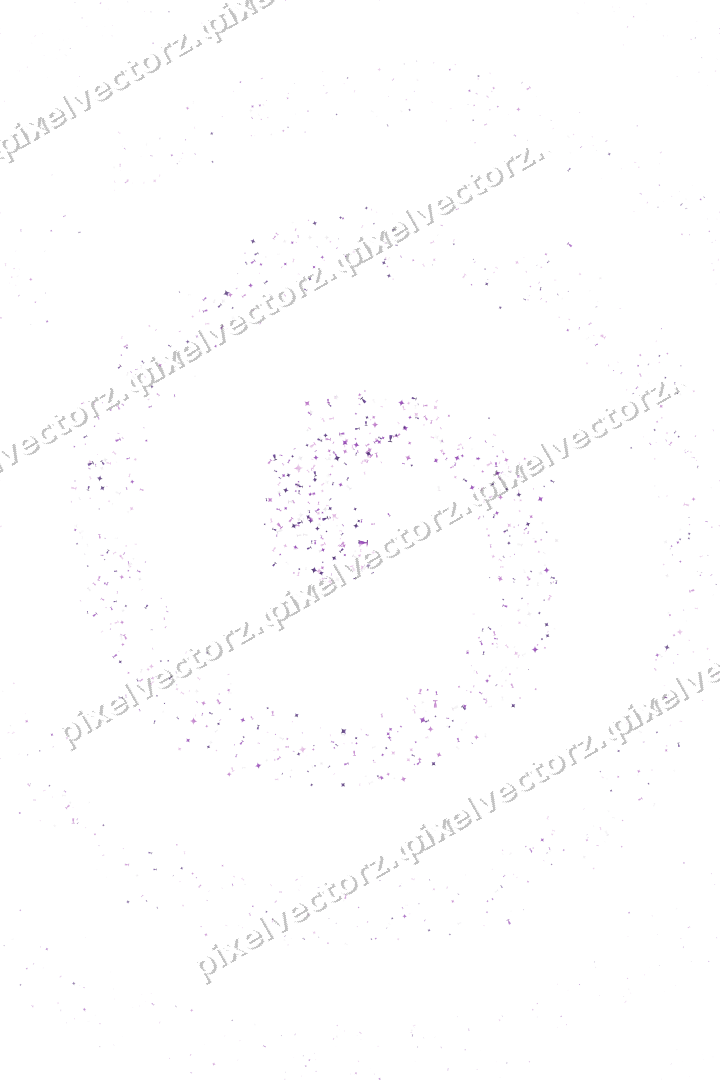 Nahtlose Glitzerspirale in Violett auf transparentem Grund