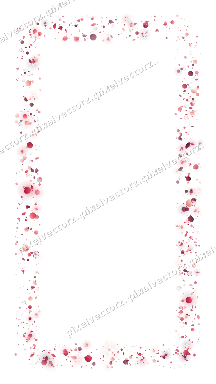 Nahtloser Glitzerrahmen in Rosa und Rot auf transparentem Grund