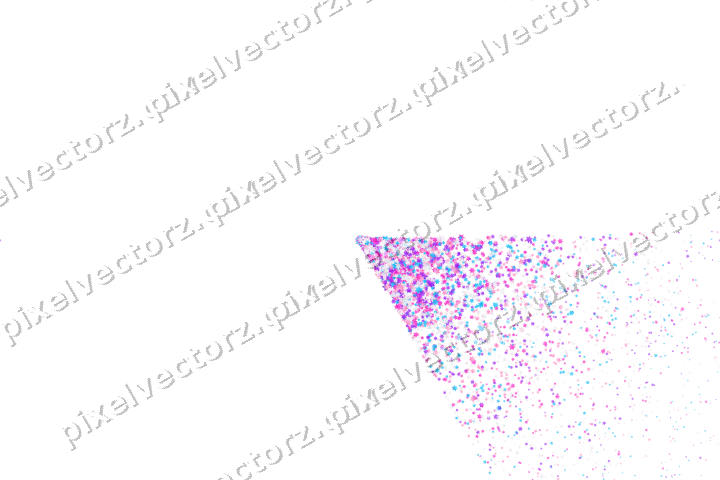Nahtloser Glitzerfächer aus Sternen in Magenta auf transparentem Grund