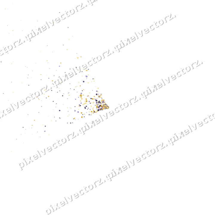 Nahtloser Glitzerfächer in Bernstein auf transparentem Grund