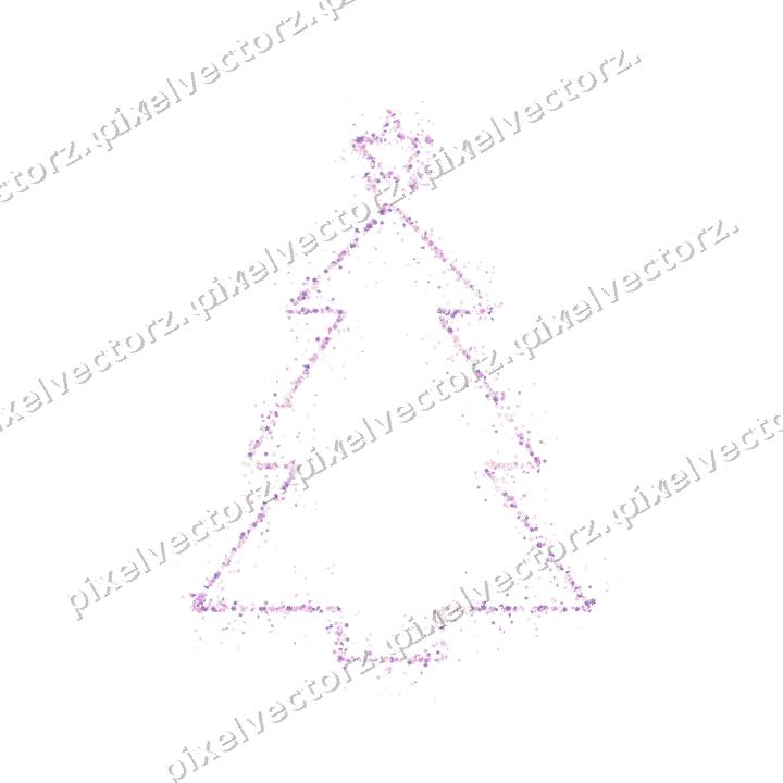 Nahtloser Glitzer-Weihnachtsbaum in Magenta auf transparentem Grund