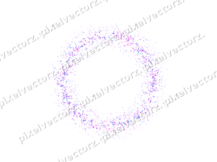 Nahtloser Glitzerkranz in Violett und Blau auf transparentem Grund
