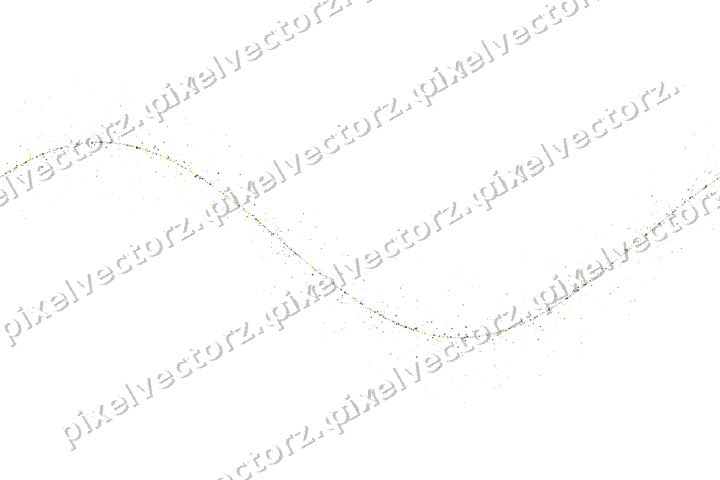 Nahtlose Glitzerwelle aus Herzen in Gelb auf transparentem Grund