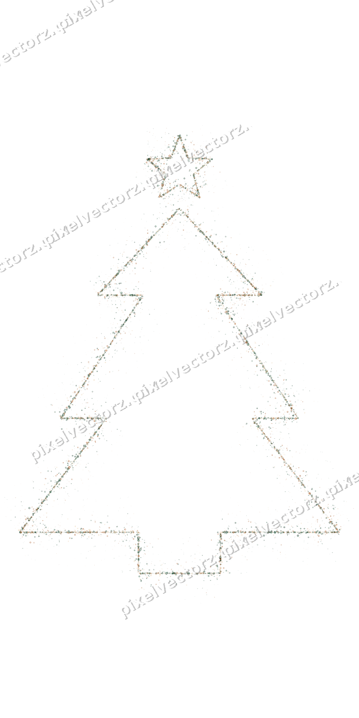 Nahtloser Glitzer-Weihnachtsbaum in Dunkelgrün auf transparentem Grund