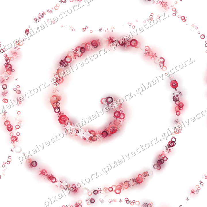 Nahtlose Glitzerspirale in Rosa und Rot auf transparentem Grund