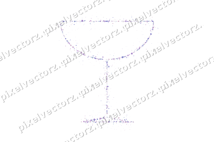 Nahtlose Glitzer-Sektschale in Violett auf transparentem Grund