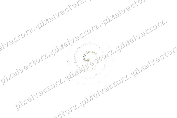 Nahtlose Glitzerspirale in Bernstein auf transparentem Grund