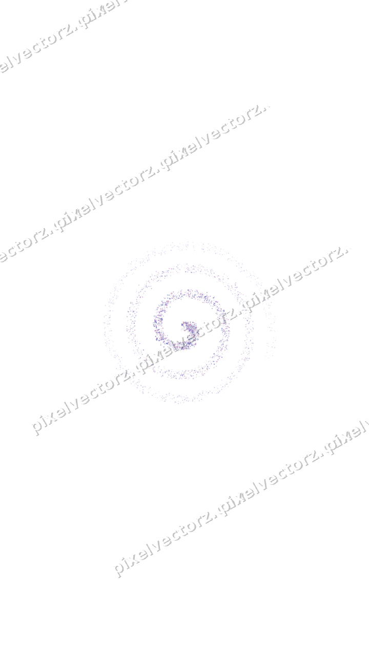 Nahtlose Glitzerspirale in Violett und Blau auf transparentem Grund