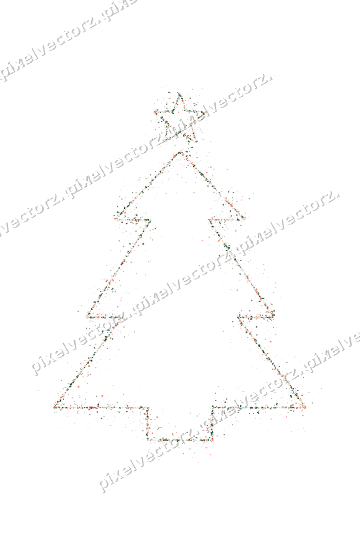 Nahtloser Glitzer-Weihnachtsbaum in Dunkelgrün auf transparentem Grund