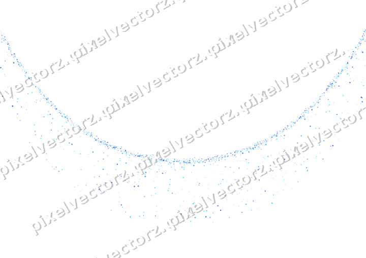 Nahtlose Glitzergirlande in Türkis und Blau auf transparentem Grund
