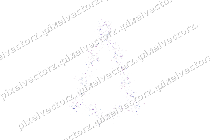 Nahtloser Glitzer-Weihnachtsbaum in Violett auf transparentem Grund