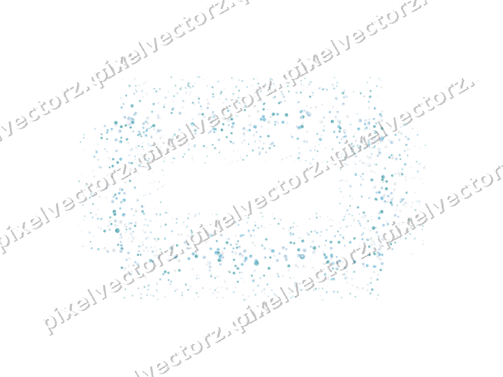 Nahtloser Glitzerrahmen aus Punkten in Türkis auf transparentem Grund