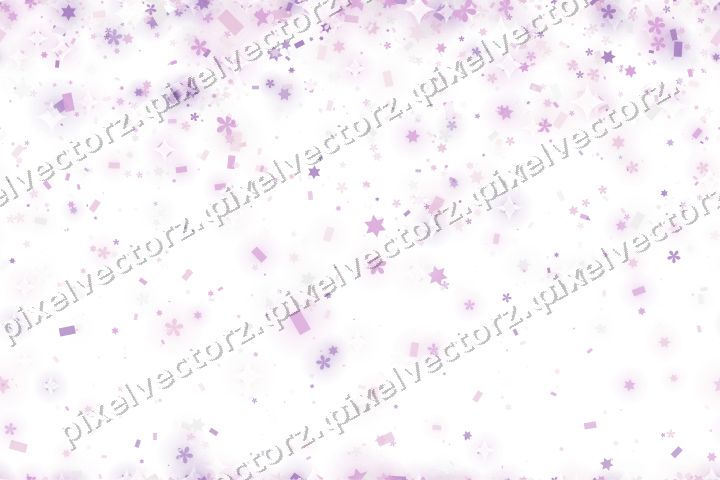 Nahtloser Glitzerregen aus Sternen und Blüten auf transparentem Grund