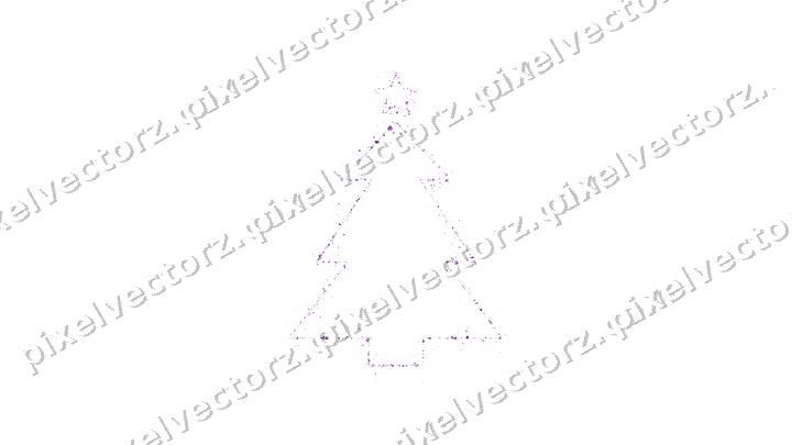 Nahtloser Glitzer-Weihnachtsbaum in Violett auf transparentem Grund