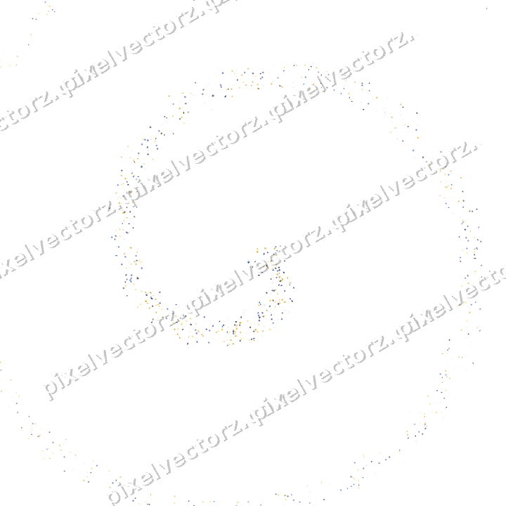 Nahtlose Glitzerspirale aus Blüten und Tropfen auf transparentem Grund