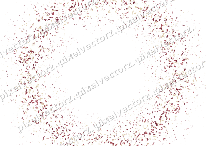 Nahtloser Glitzerkranz aus Konfetti auf transparentem Grund