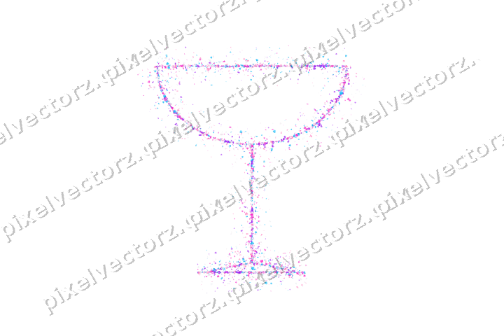 Nahtlose Glitzer-Sektschale in Magenta auf transparentem Grund